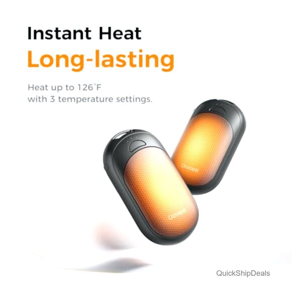 Rechargeable Magnetic Hand Warmers 2 Pack, 3 Heat Settings, Pocket-Sized - Picture 2 of 6